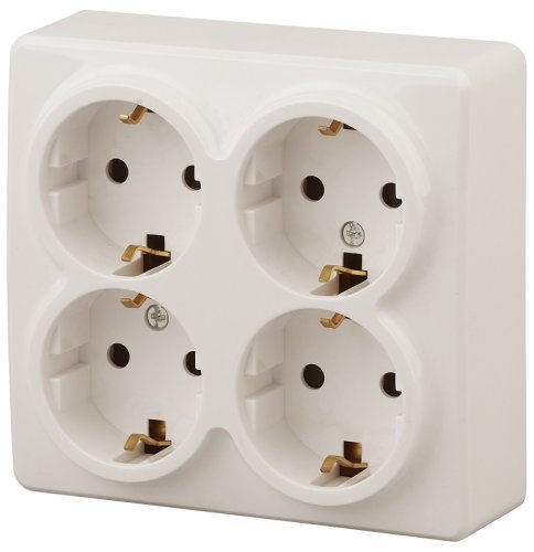 Розетка с заземлением накладная Эра Эксперт 4-м. слоновая кость фото Розетка с заземлением накладная Эра Эксперт 4-м. слоновая кость картинка